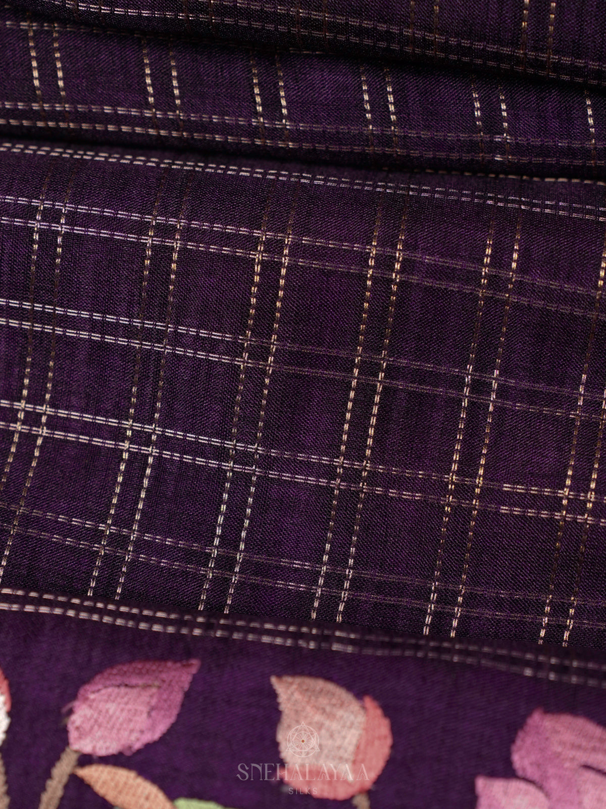 Purple Tussar Saree