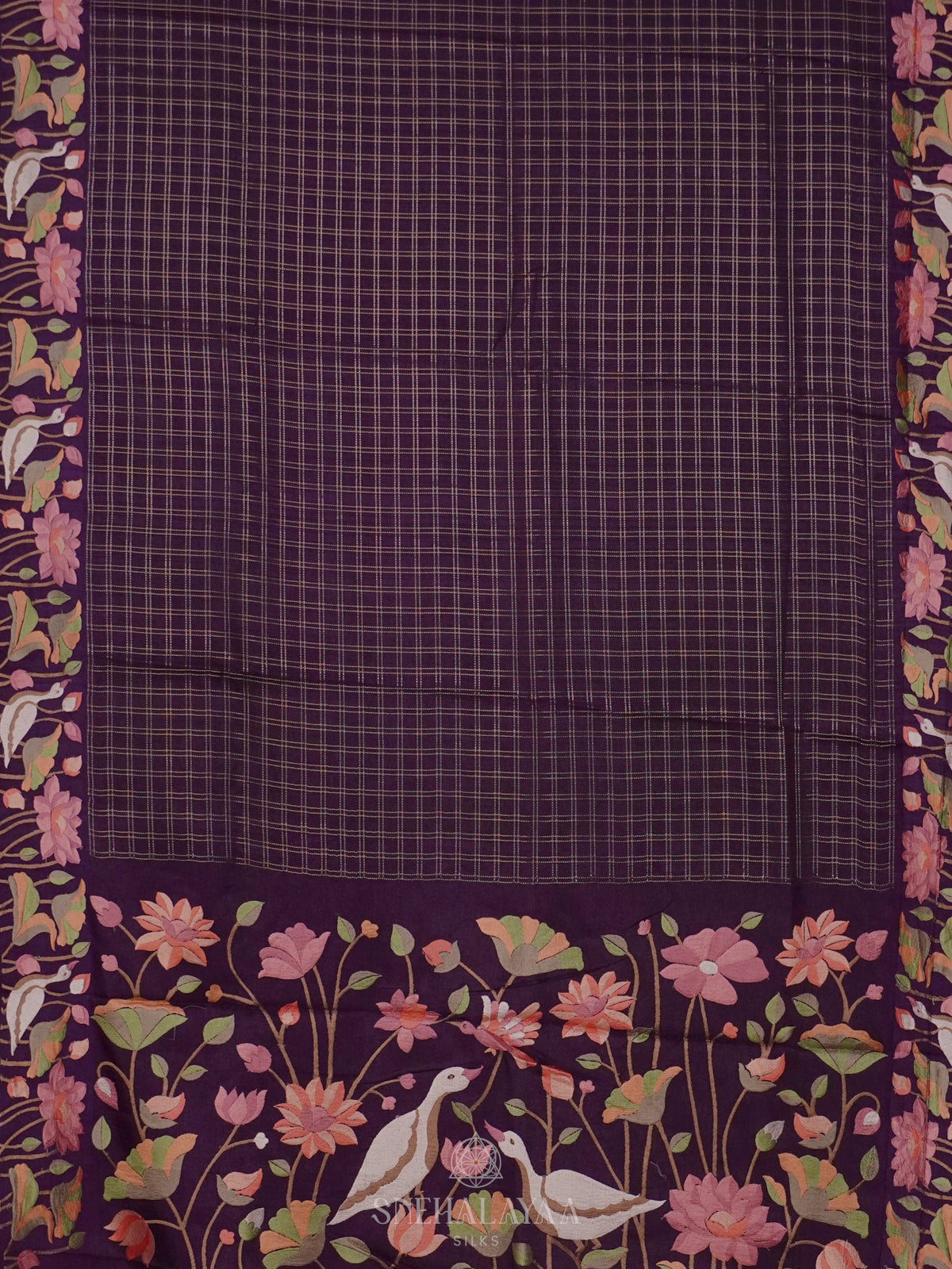 Purple Tussar Saree