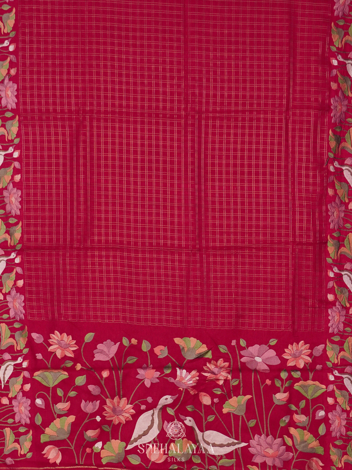 Pink Tussar Saree