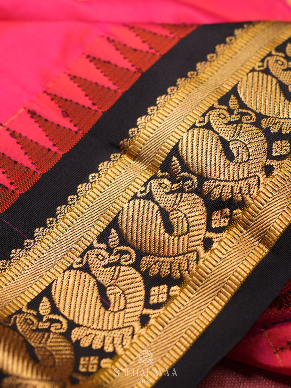 Pink Kanjivaram Silk Saree
