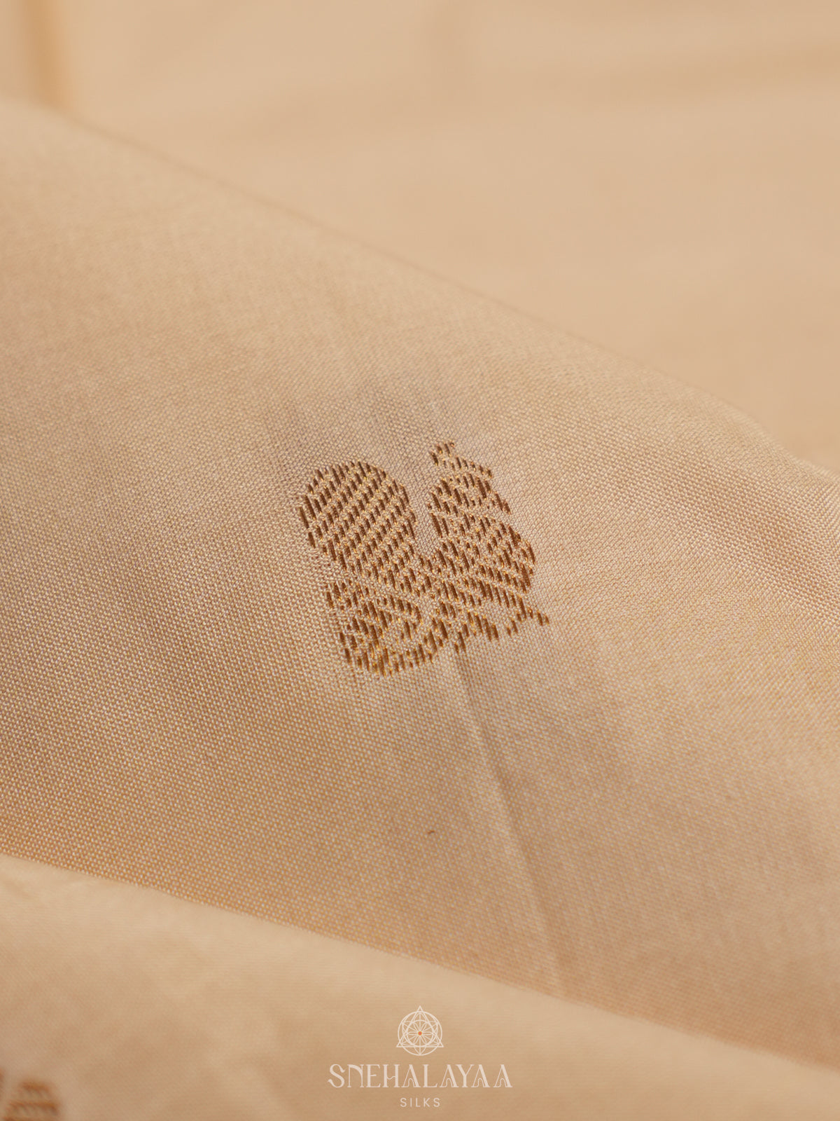 Cream Kanjivaram Silk Saree