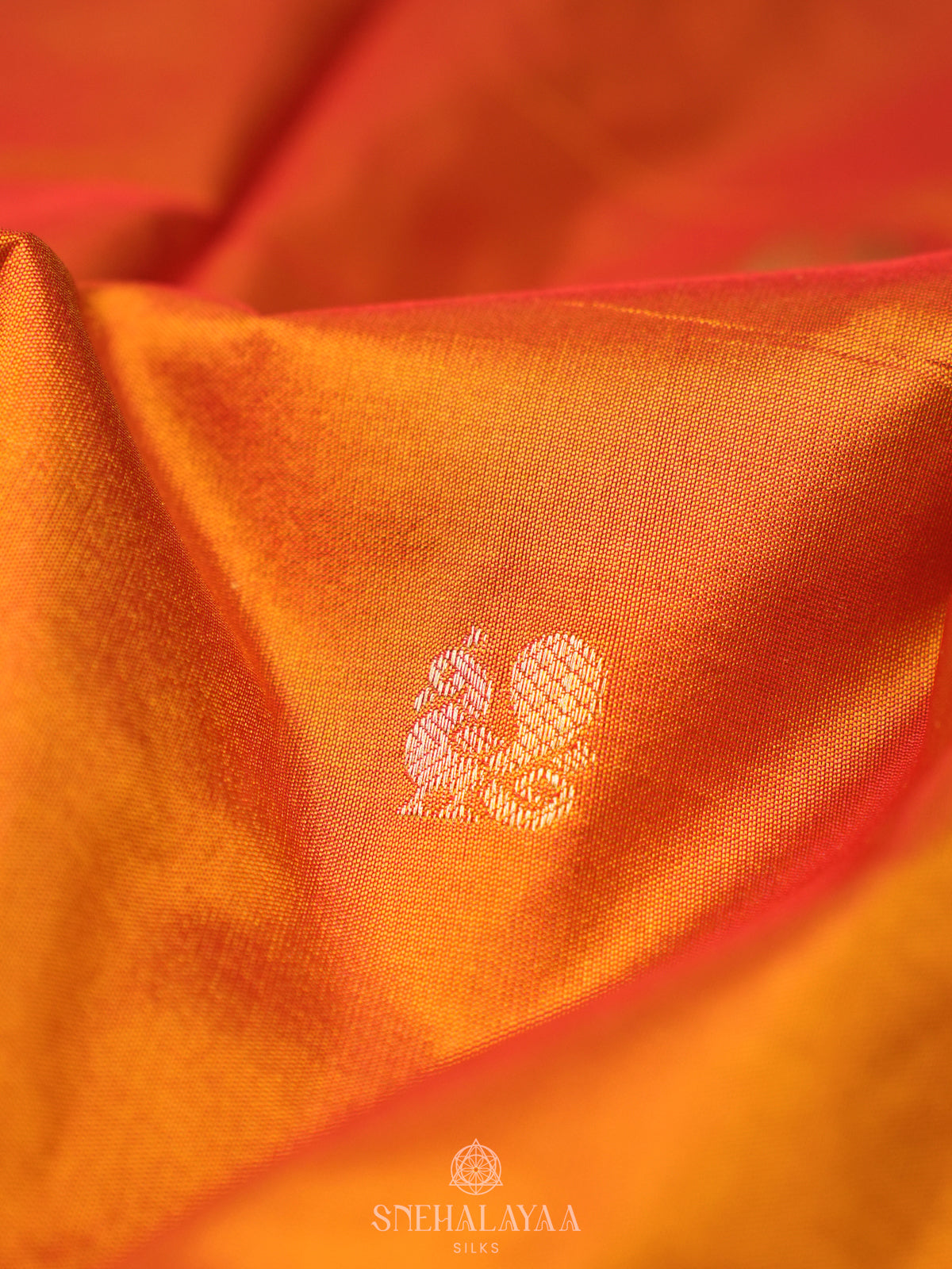 Orange Kanjivaram Silk Saree