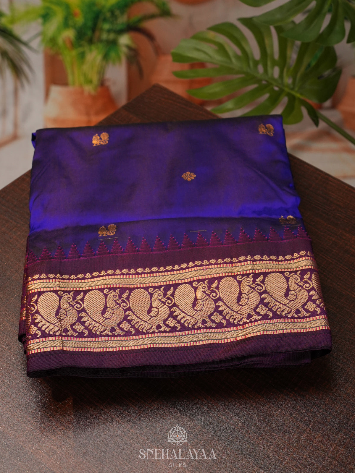 Purple Kanjivaram Silk Saree