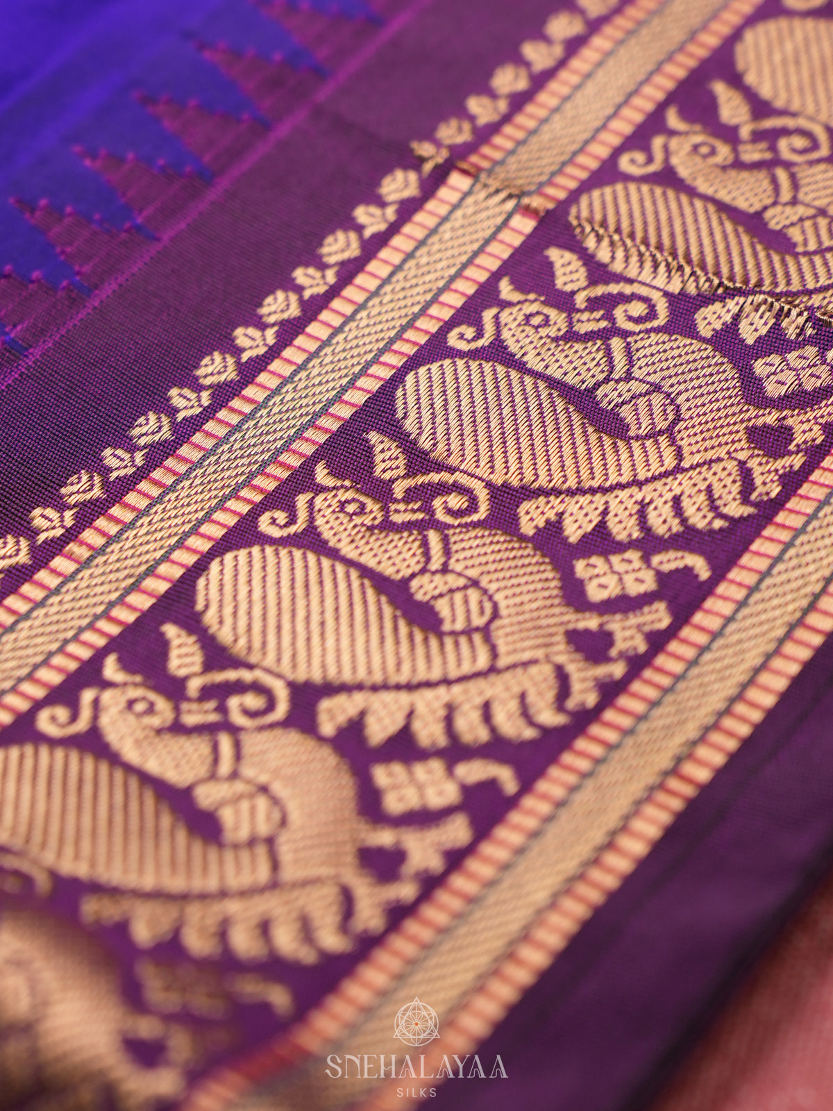 Purple Kanjivaram Silk Saree