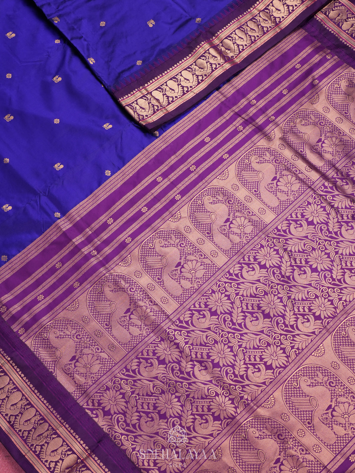 Purple Kanjivaram Silk Saree