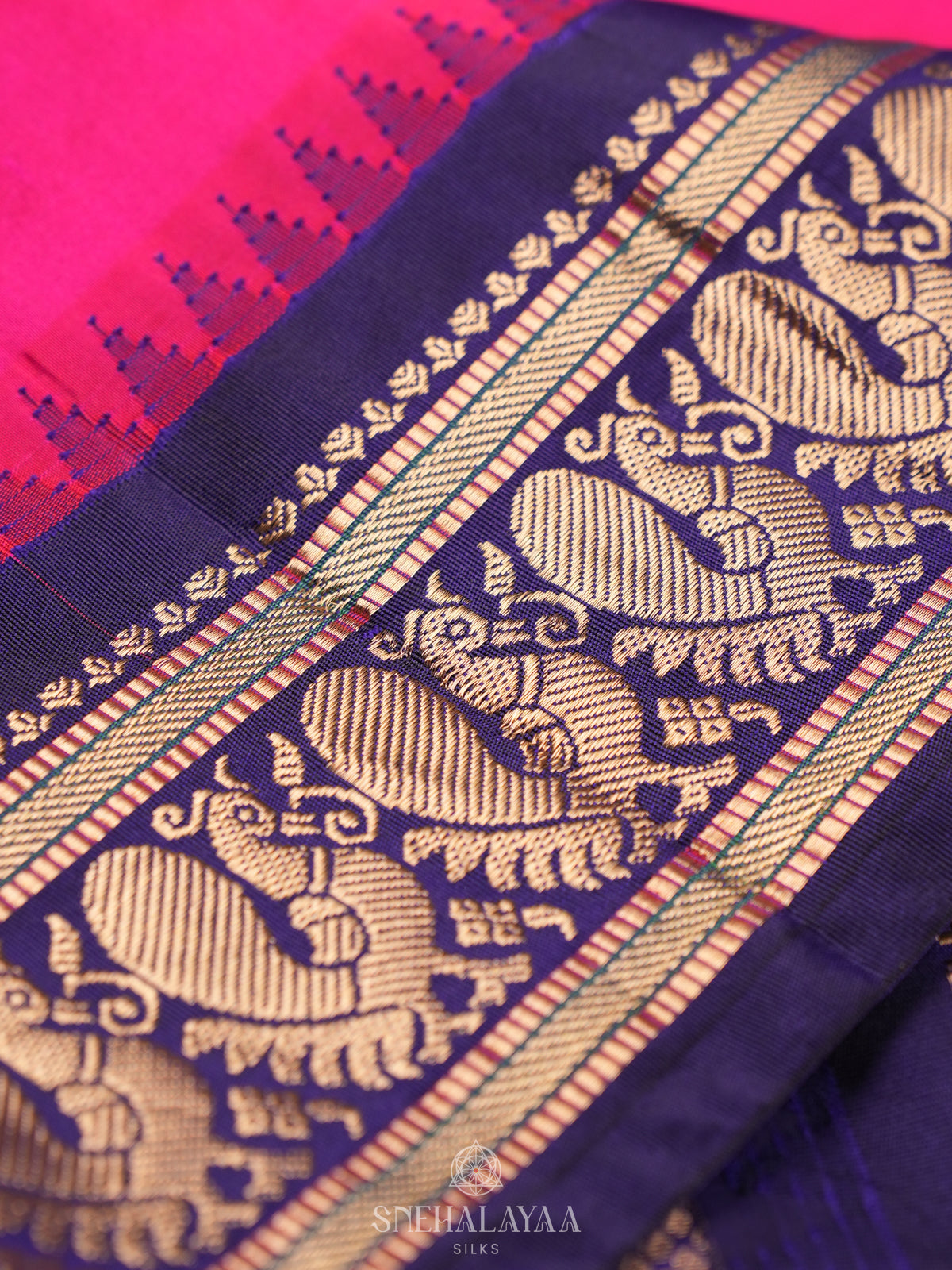 Pink Kanjivaram Silk Saree