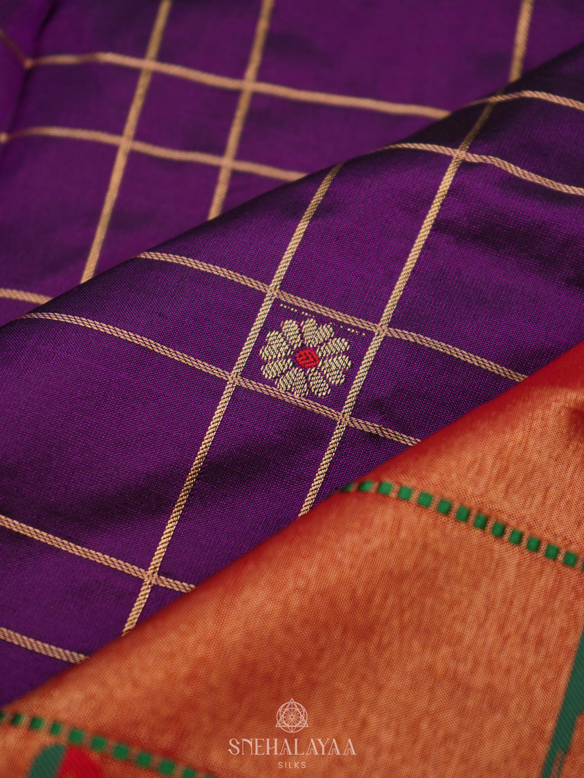 Purple Paithani Silk Saree