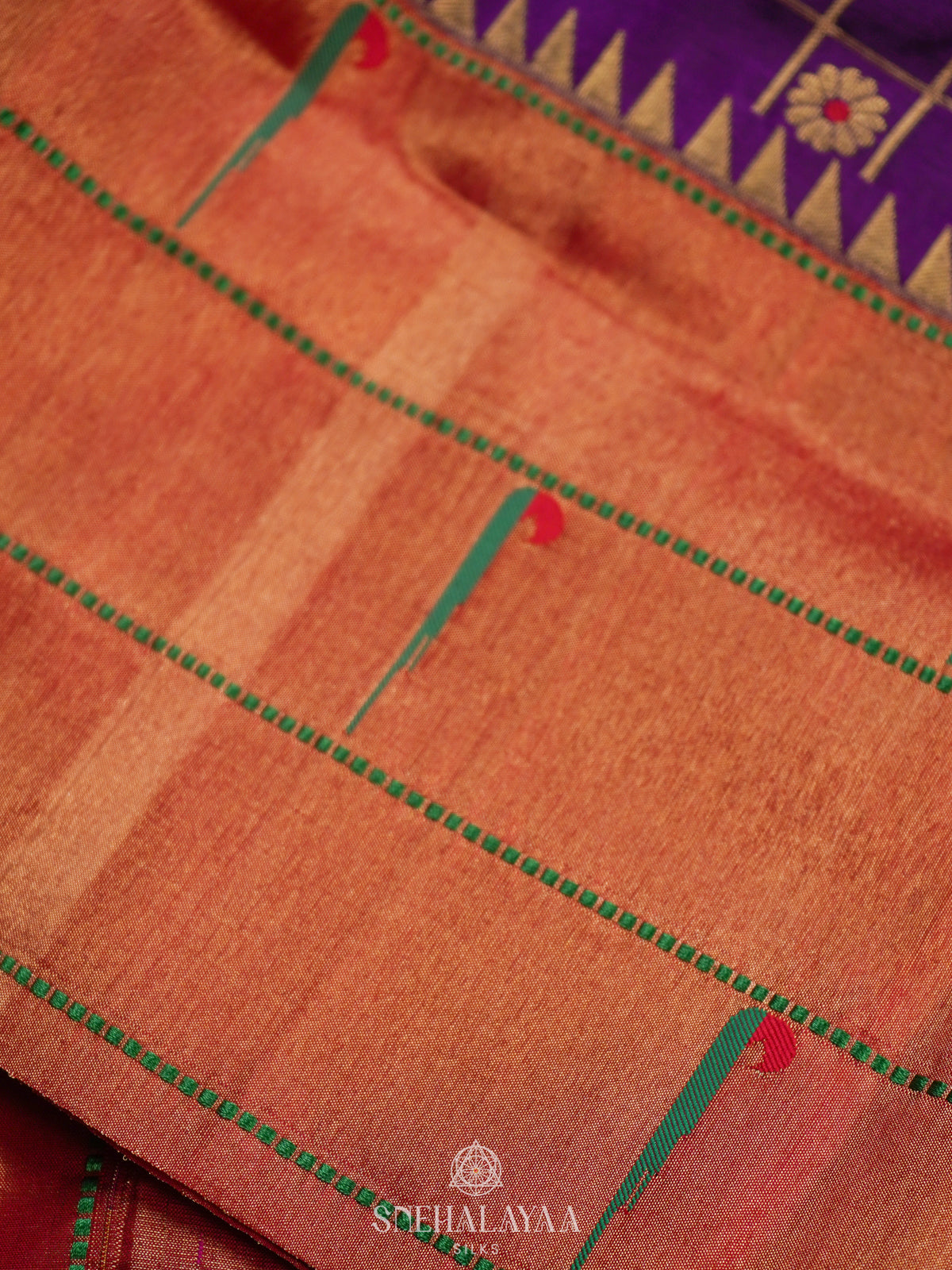 Purple Paithani Silk Saree