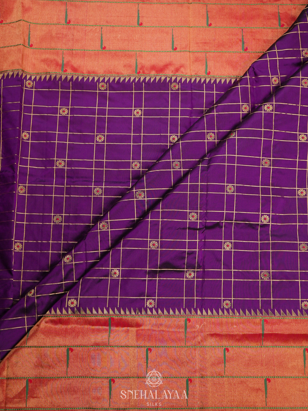 Purple Paithani Silk Saree