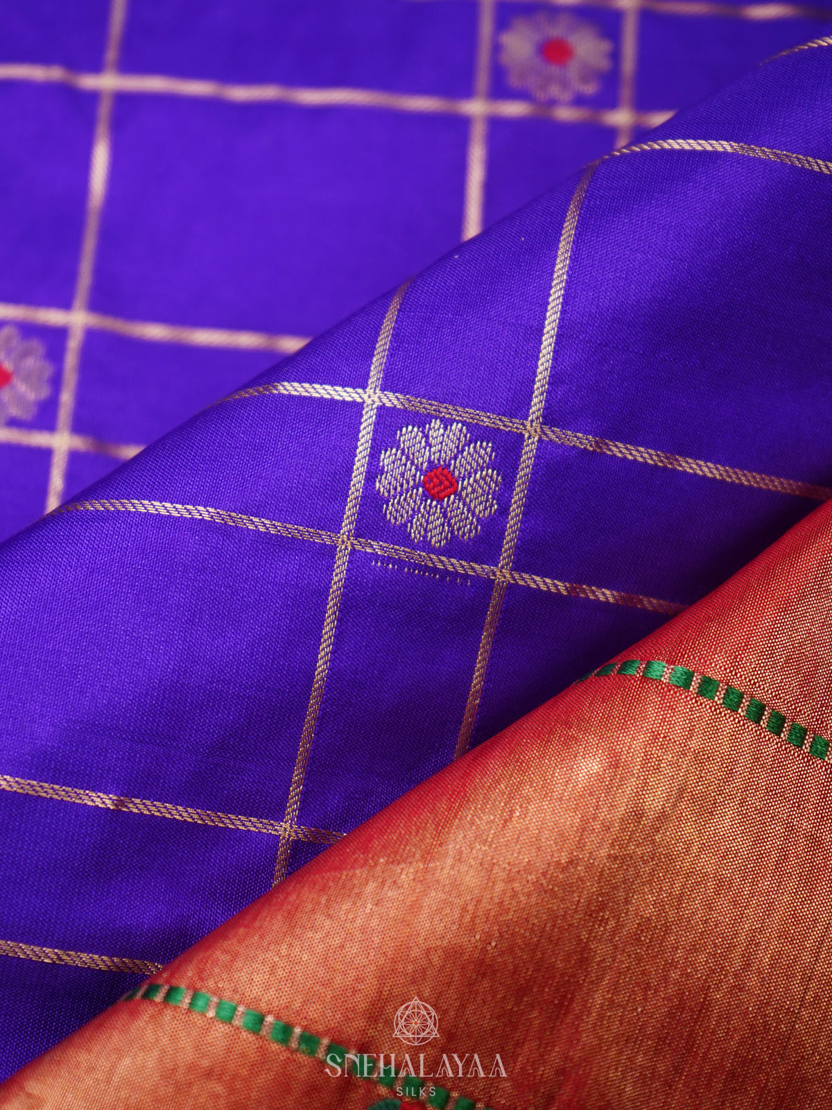 Royal Blue Paithani Silk Saree