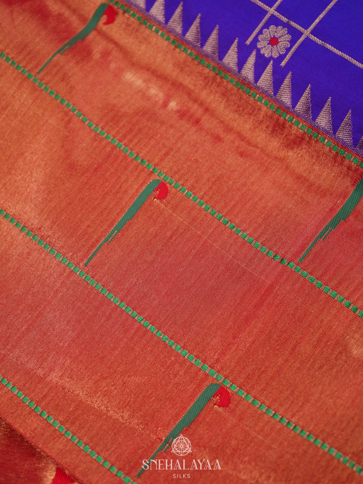 Royal Blue Paithani Silk Saree