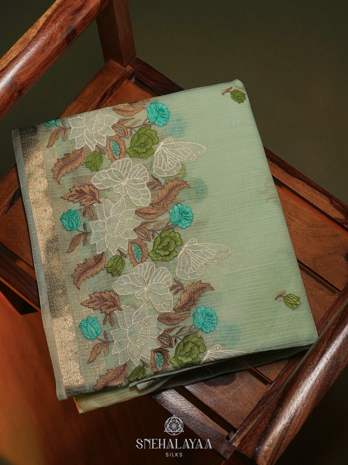 Mint Green Kota Saree