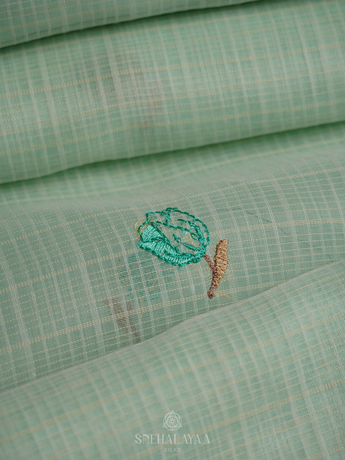Mint Green Kota Saree