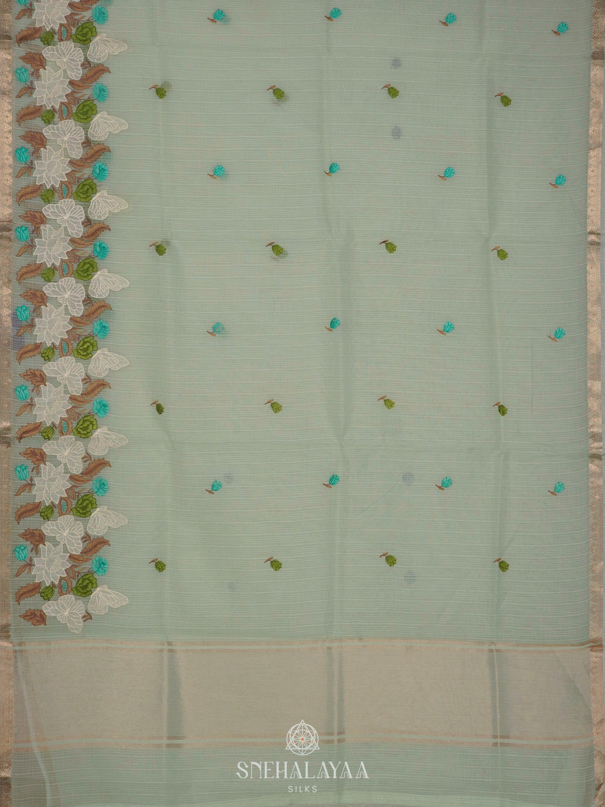 Mint Green Kota Saree