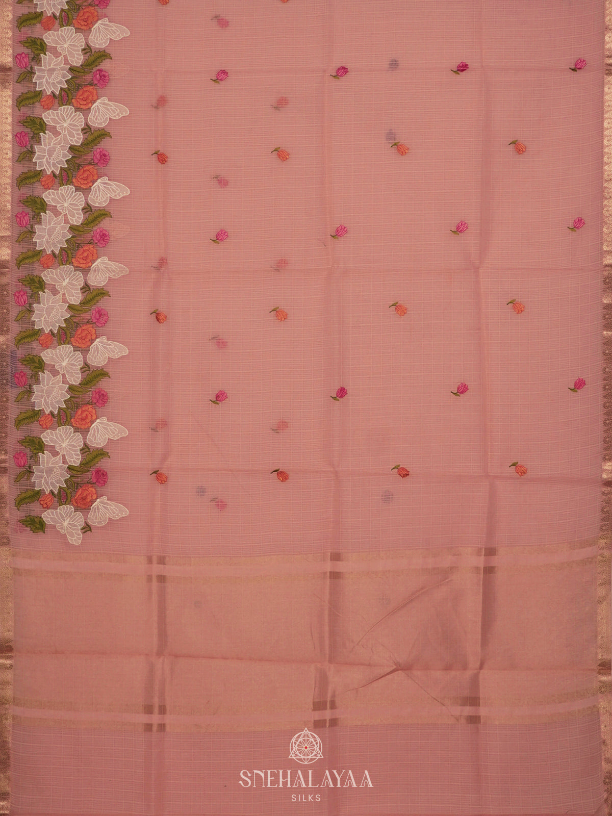 Peach Kota Saree