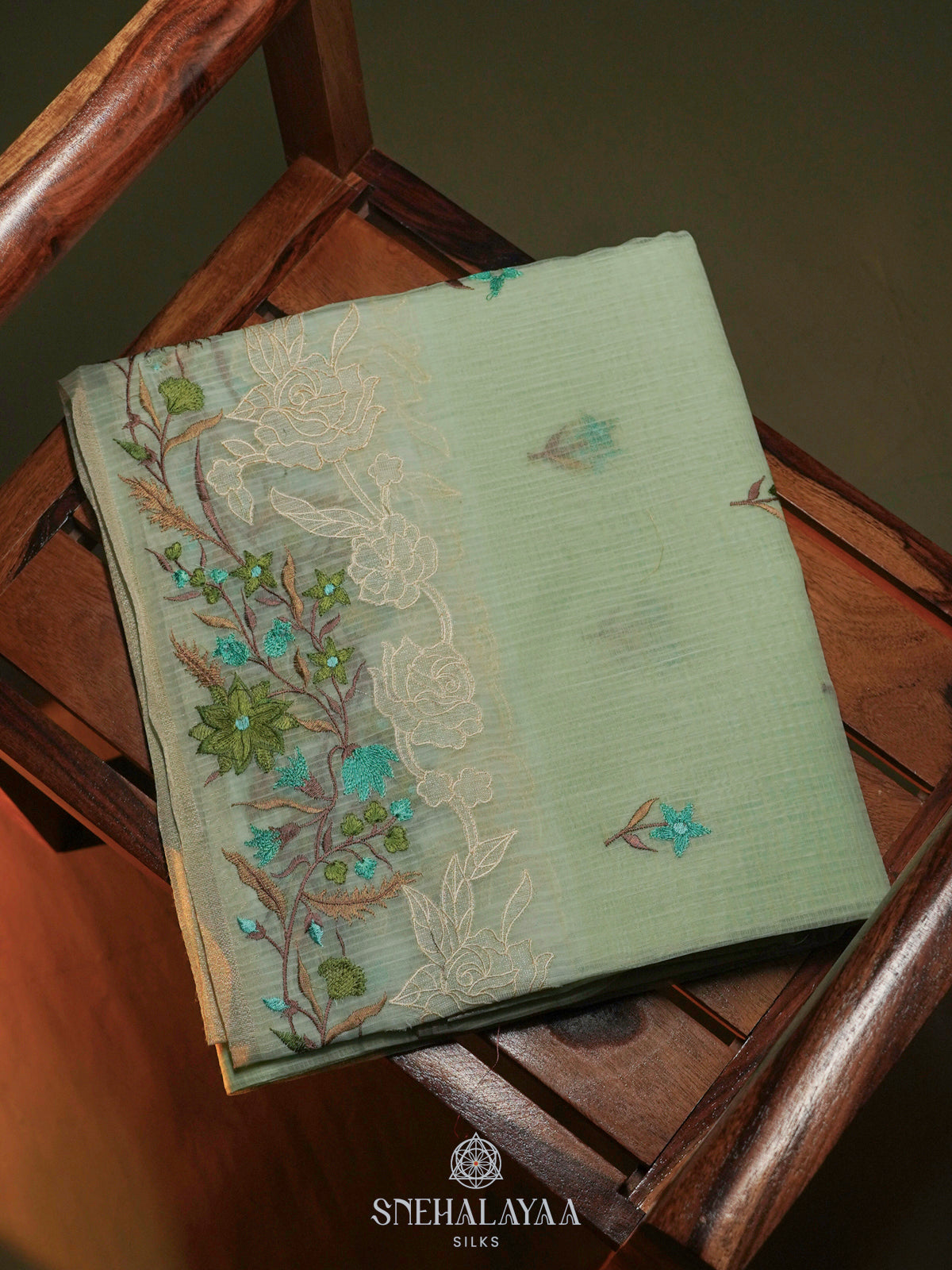 Mint Green Kota Saree
