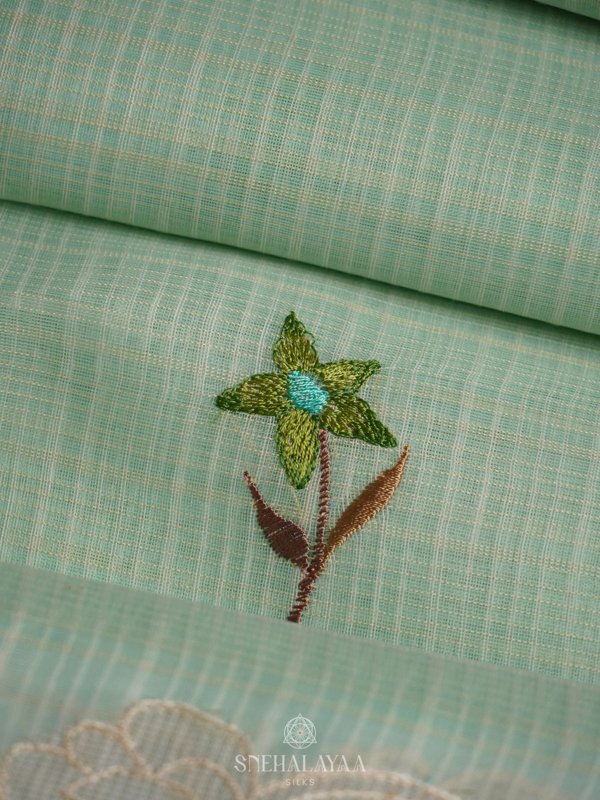 Mint Green Kota Saree