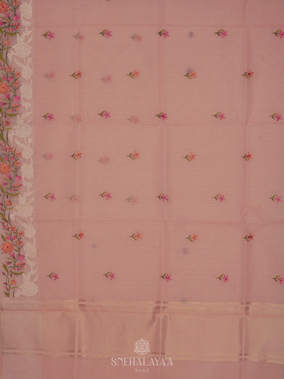 Peach Kota Saree
