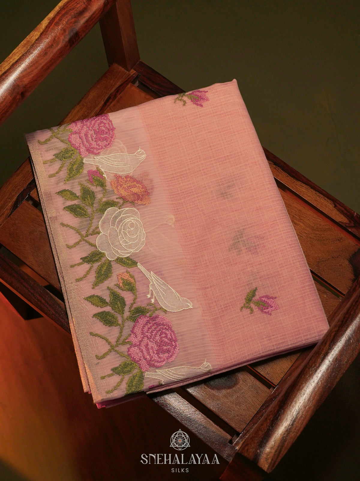 Peach Kota Saree