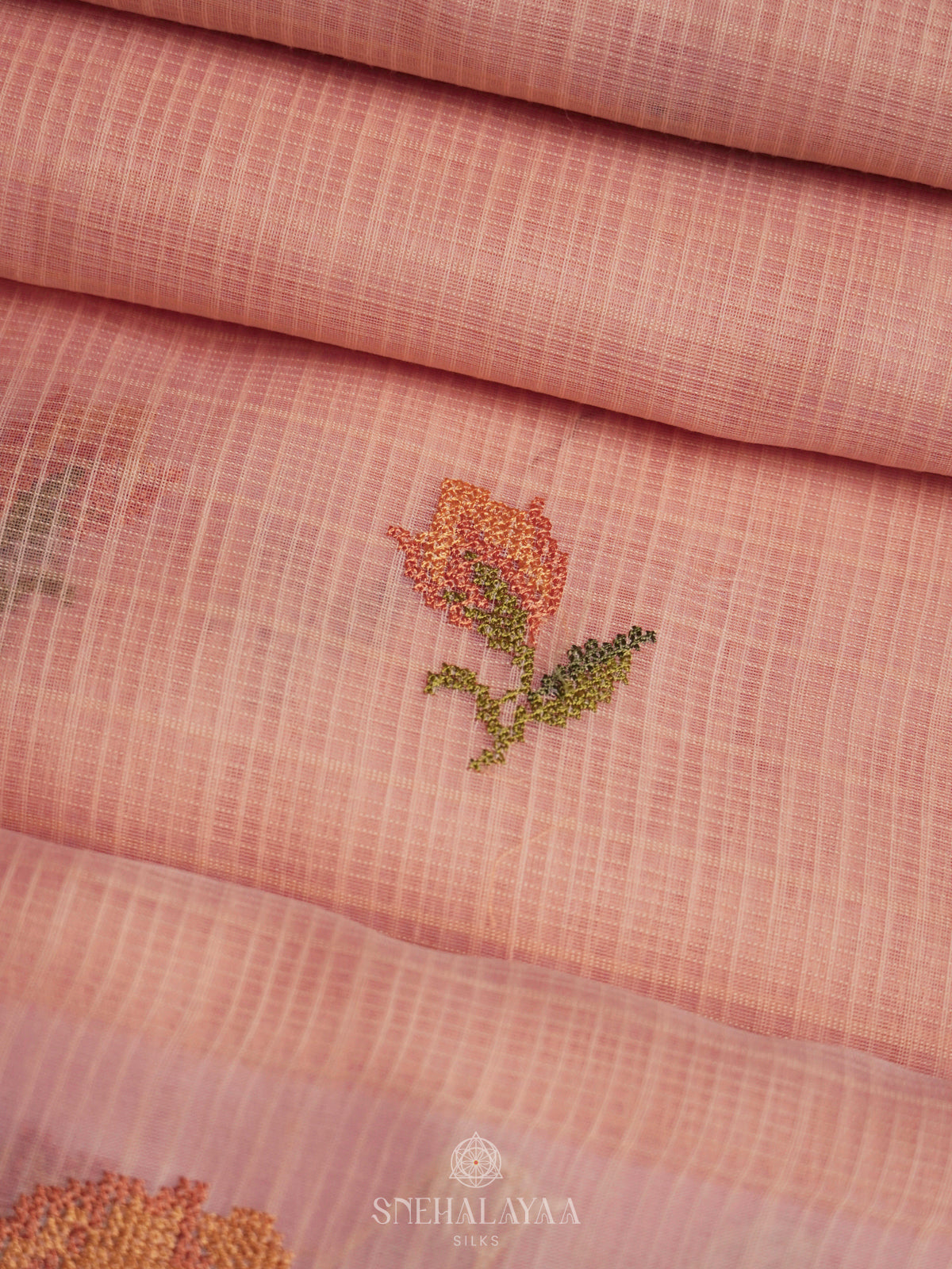 Peach Kota Saree