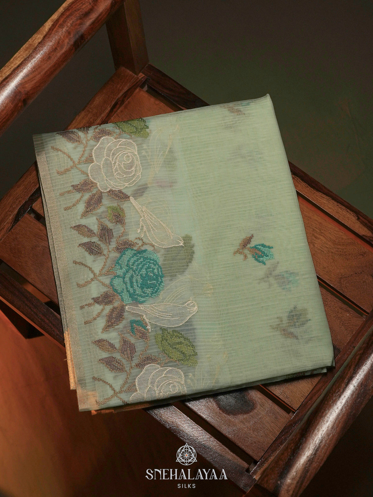 Mint Green Kota Saree