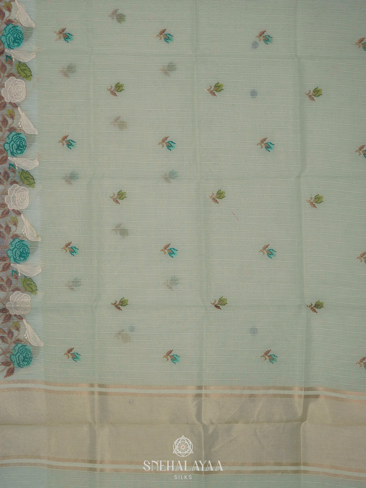 Mint Green Kota Saree