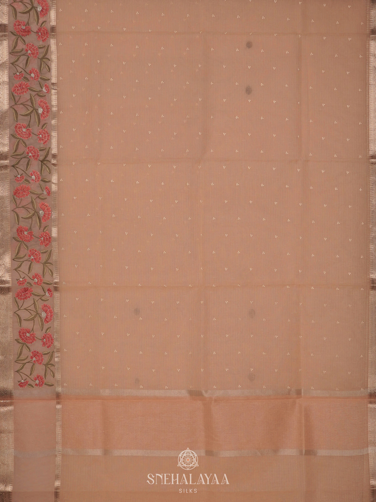 Peach Kota Saree