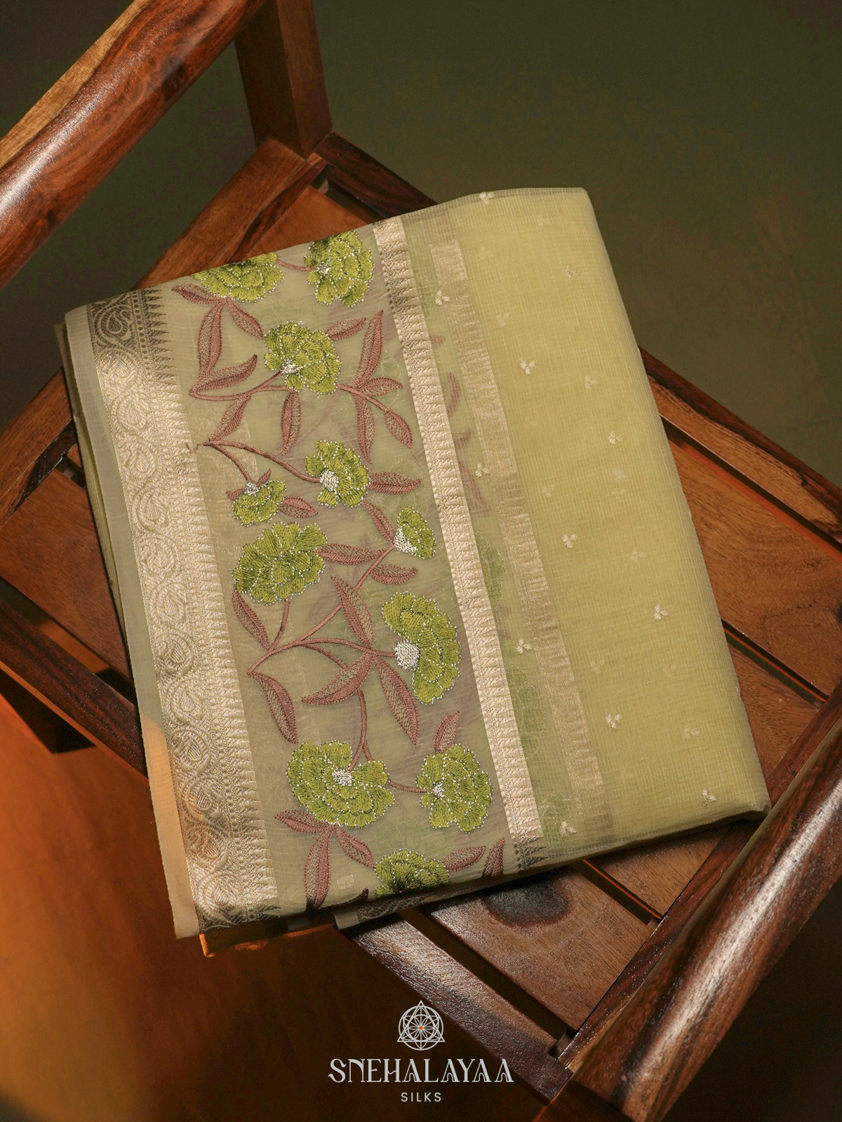 Pale Yelow Kota Saree