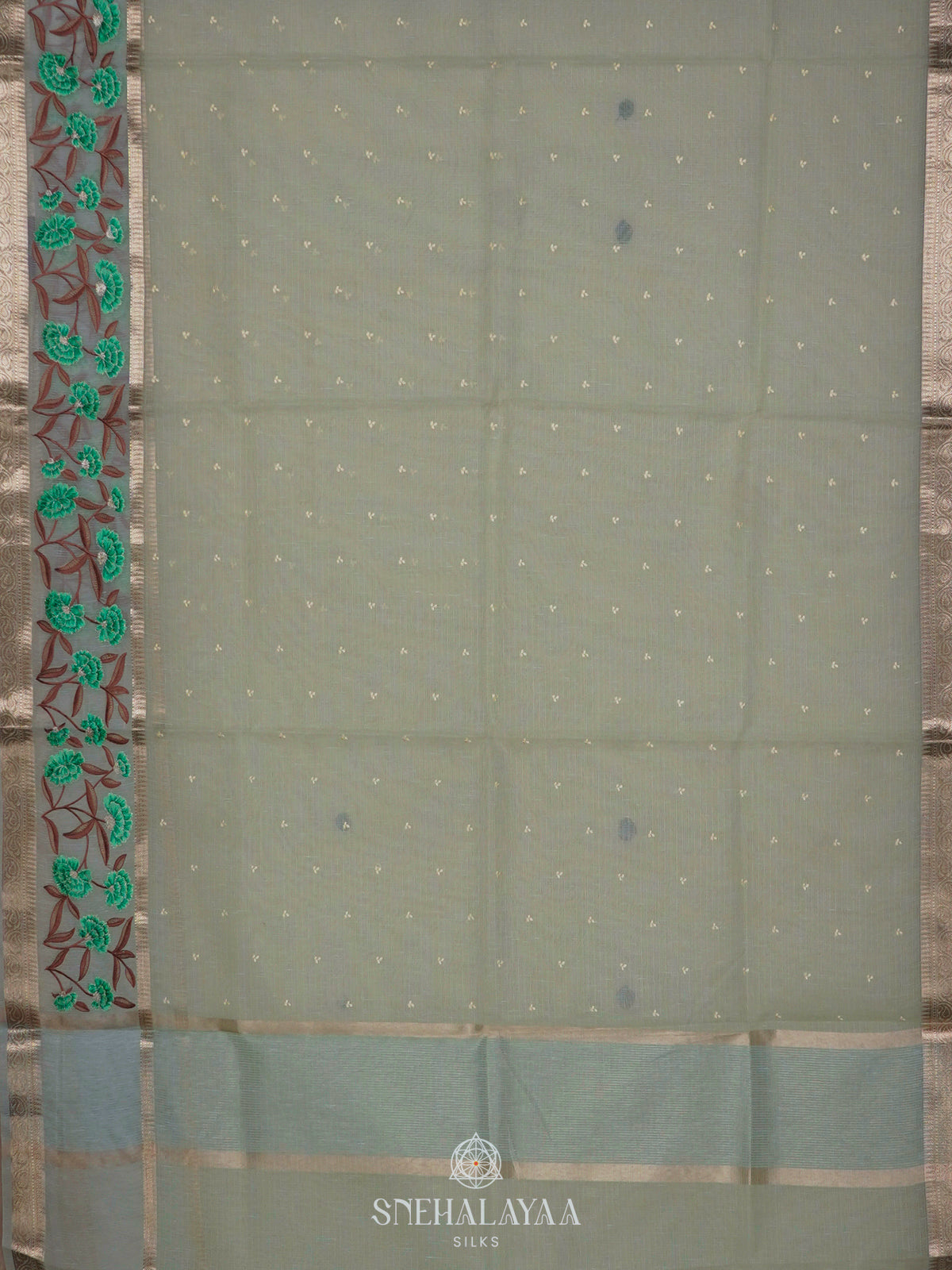 Pale Green Kota Saree