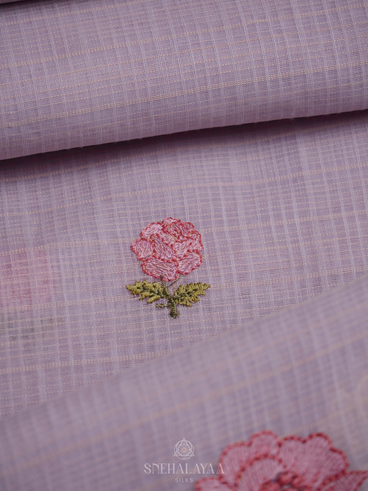Lavender Kota Saree