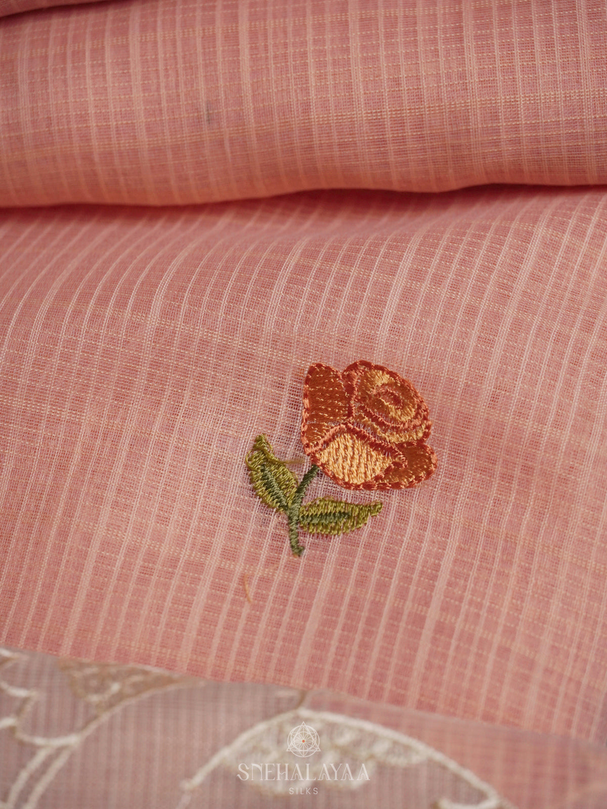 Peach Kota Saree