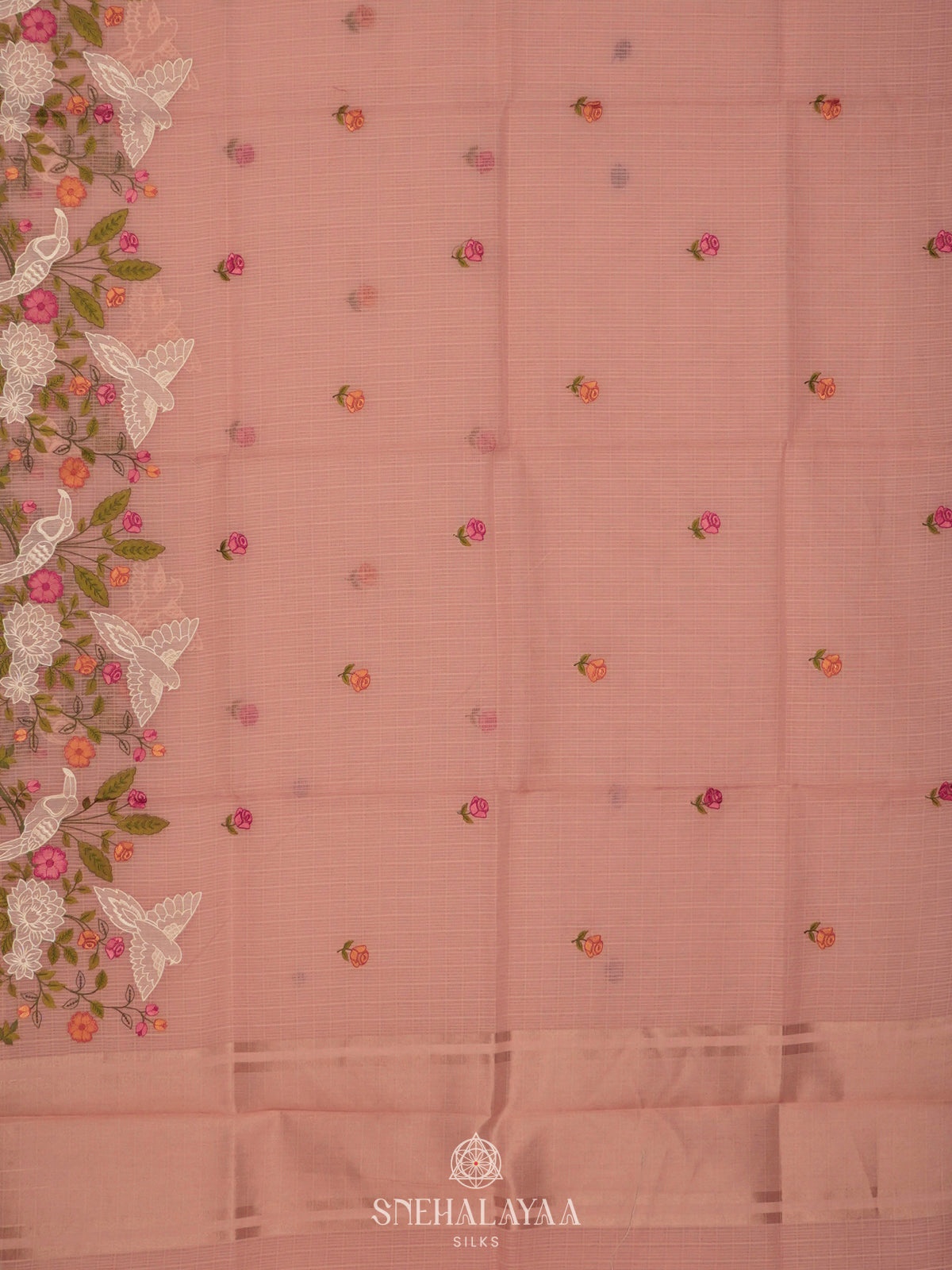 Peach Kota Saree