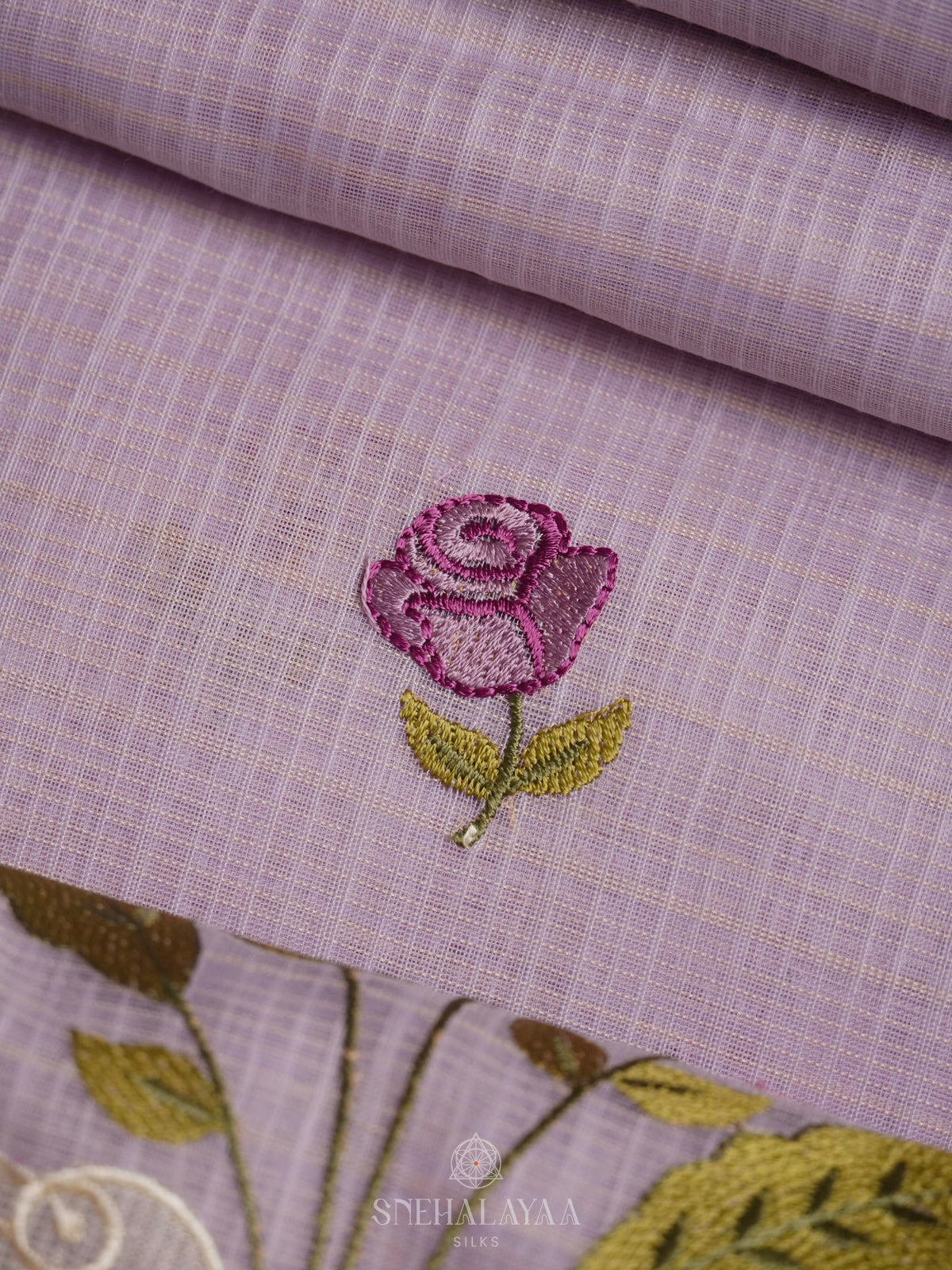 Lavender Kota Saree