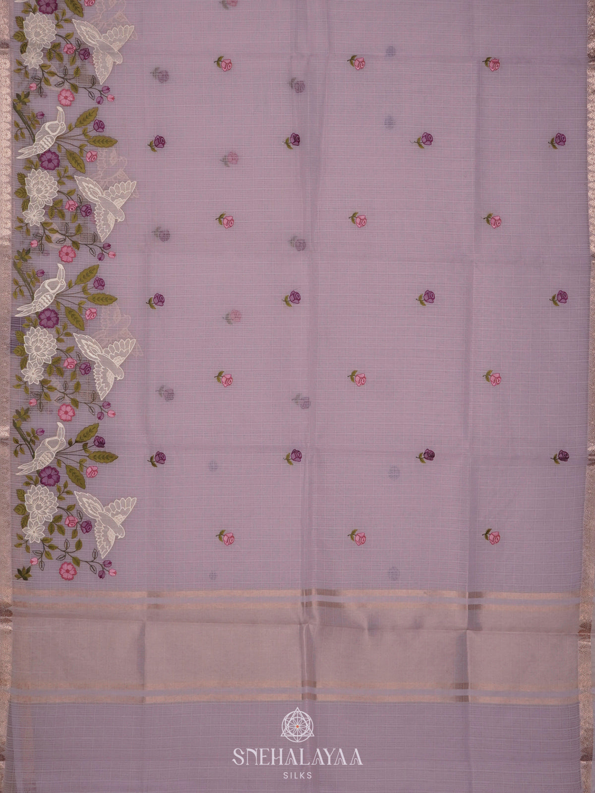 Lavender Kota Saree