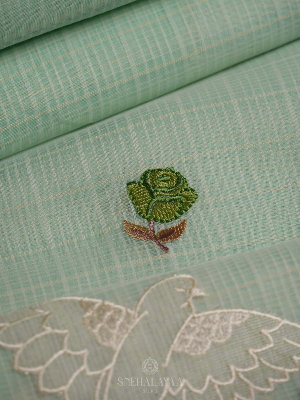 Mint Green Kota Saree