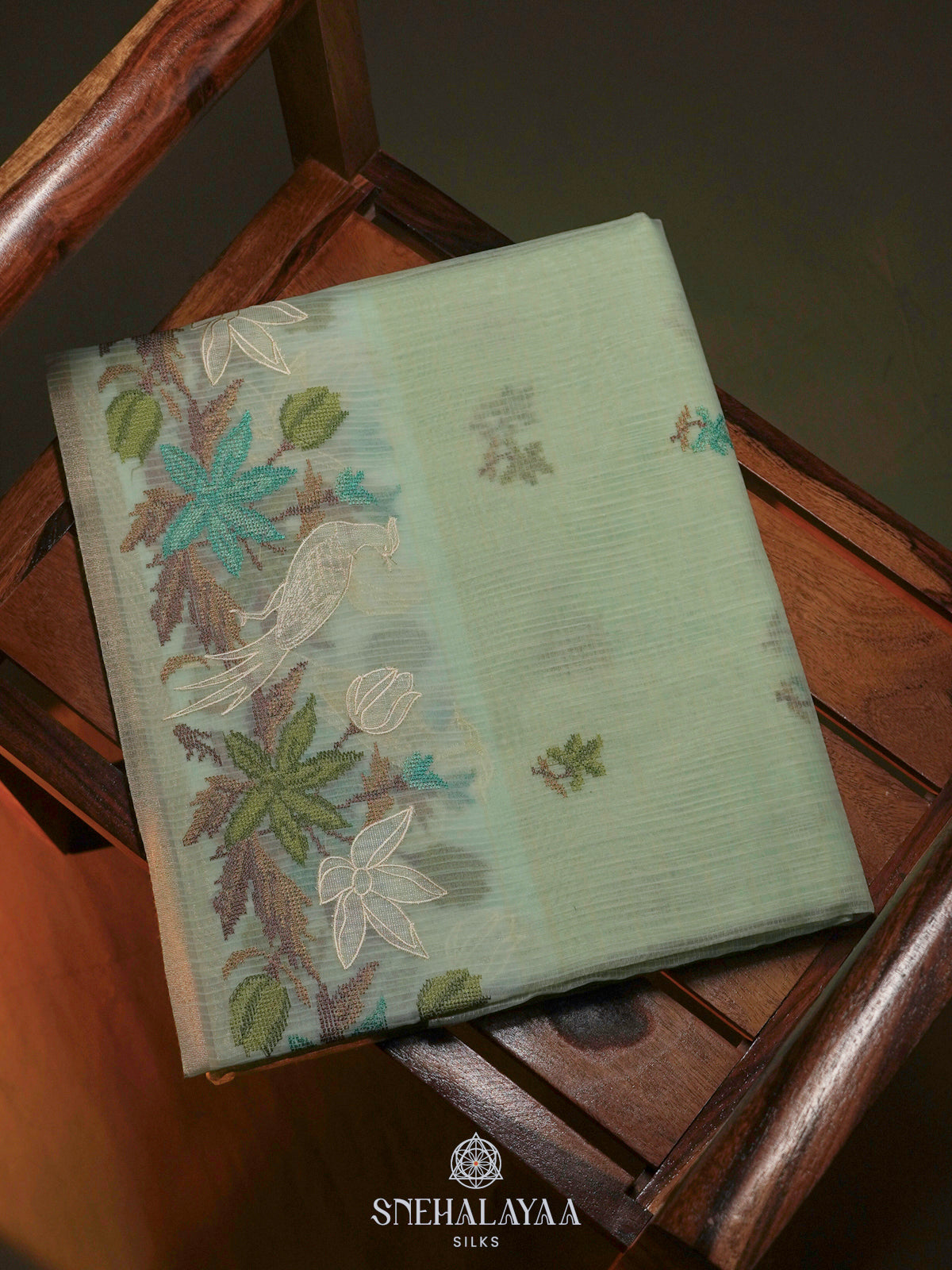 Mint Green Kota Saree