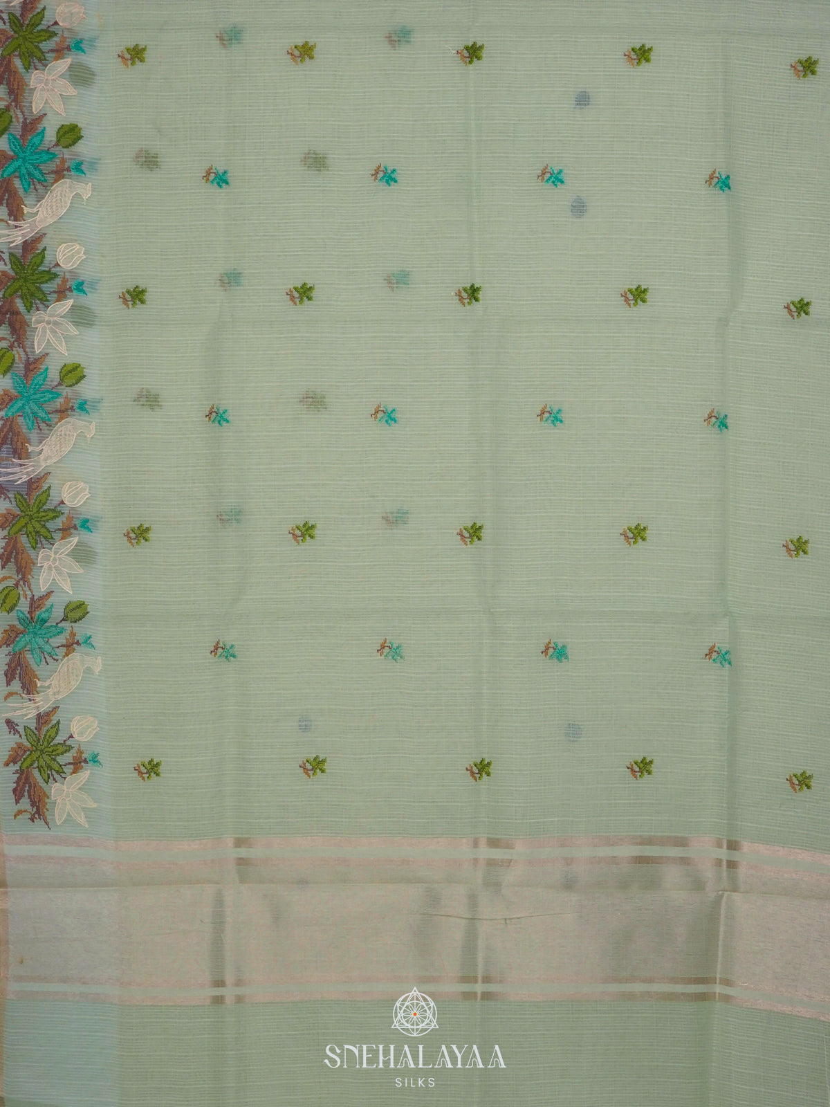 Mint Green Kota Saree