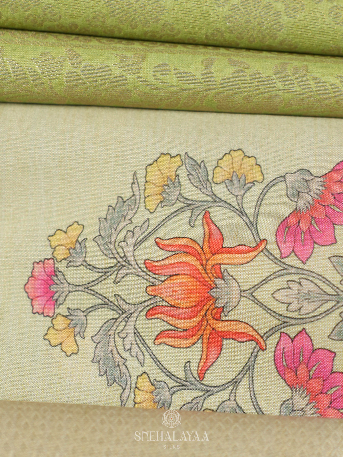 Green Jute Saree
