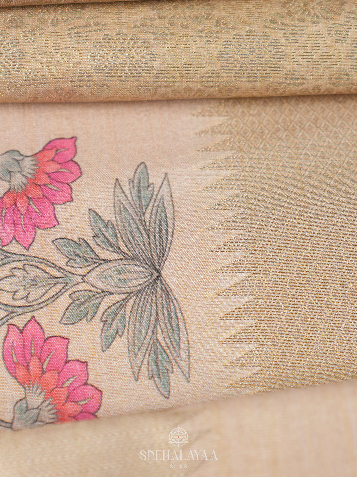 Cream Jute Saree
