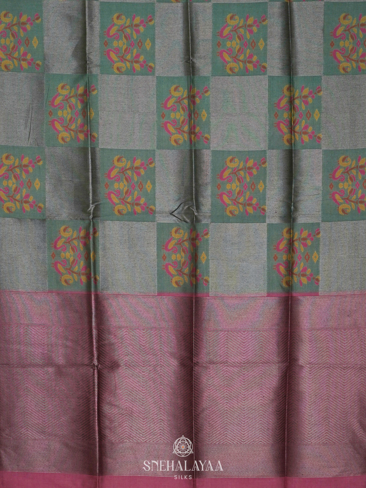 Green Jute Saree