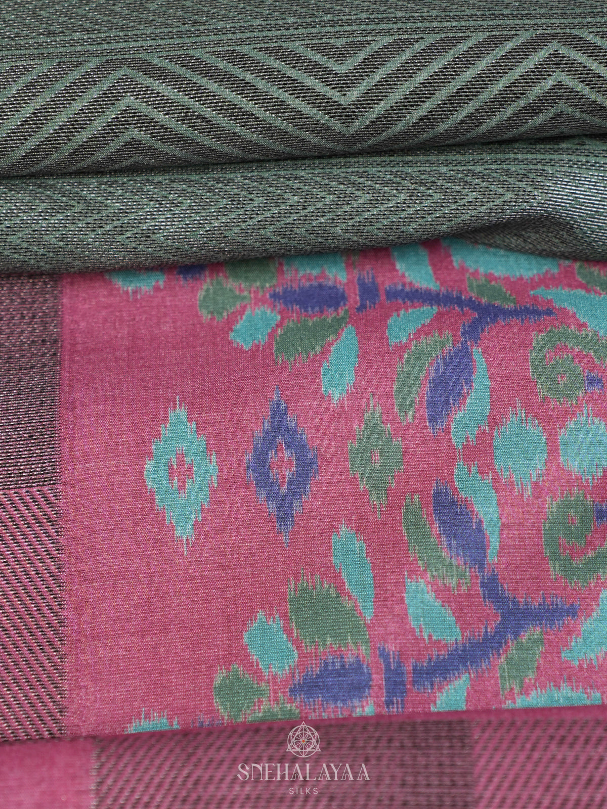 Pink Jute Saree