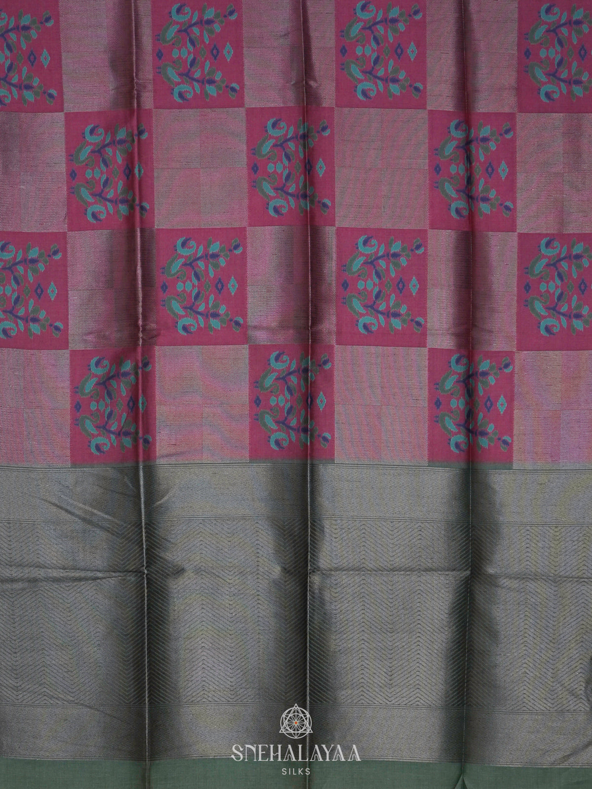 Pink Jute Saree