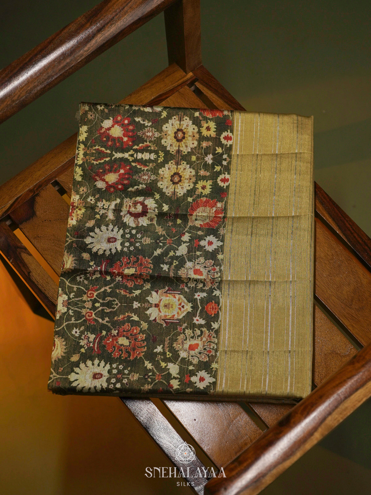 Yellow Tussar Saree