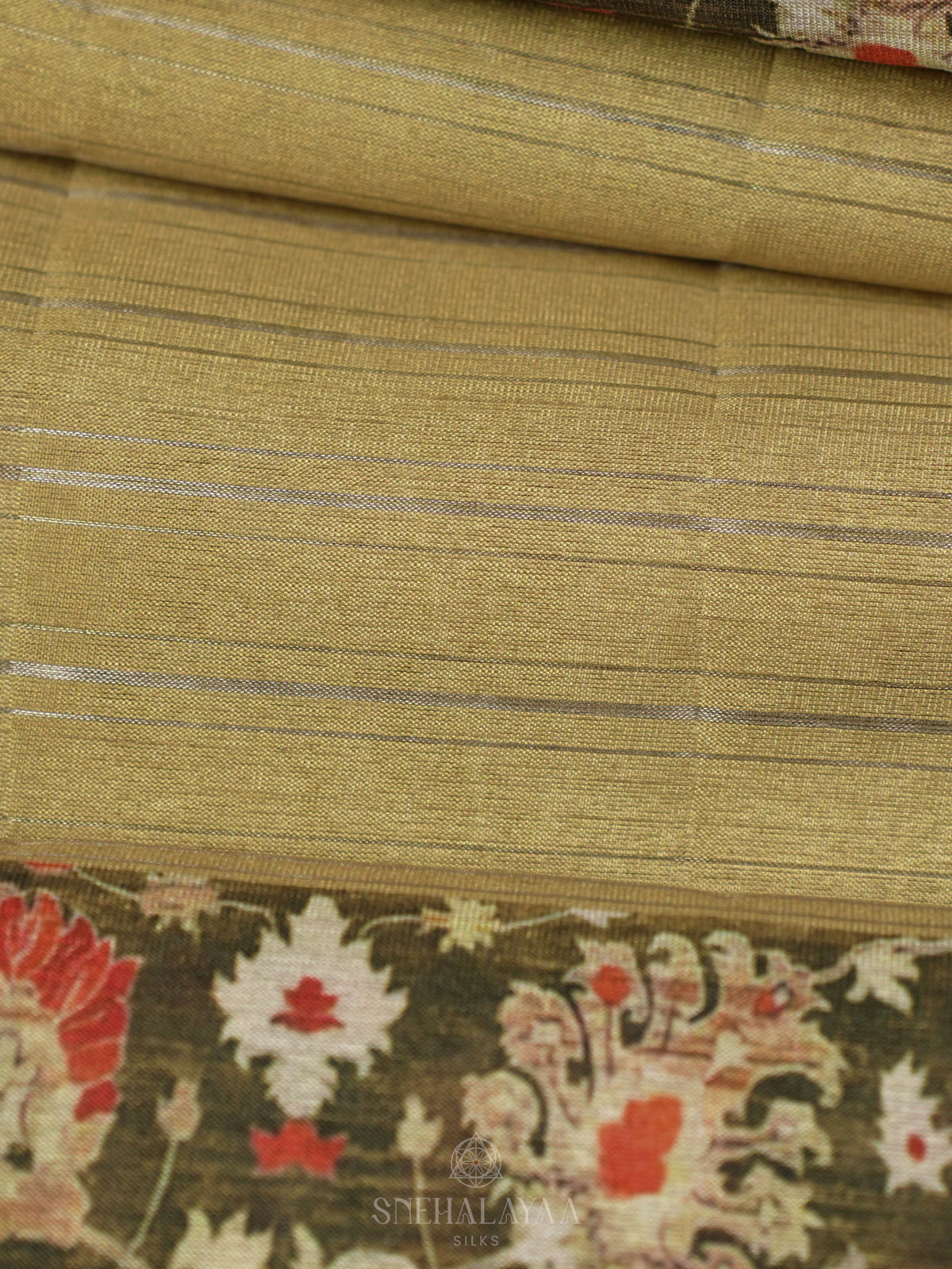 Yellow Tussar Saree