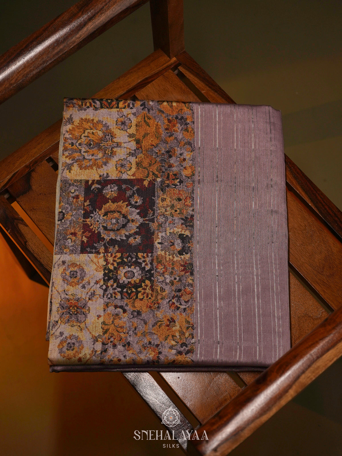 Plum Tussar Saree