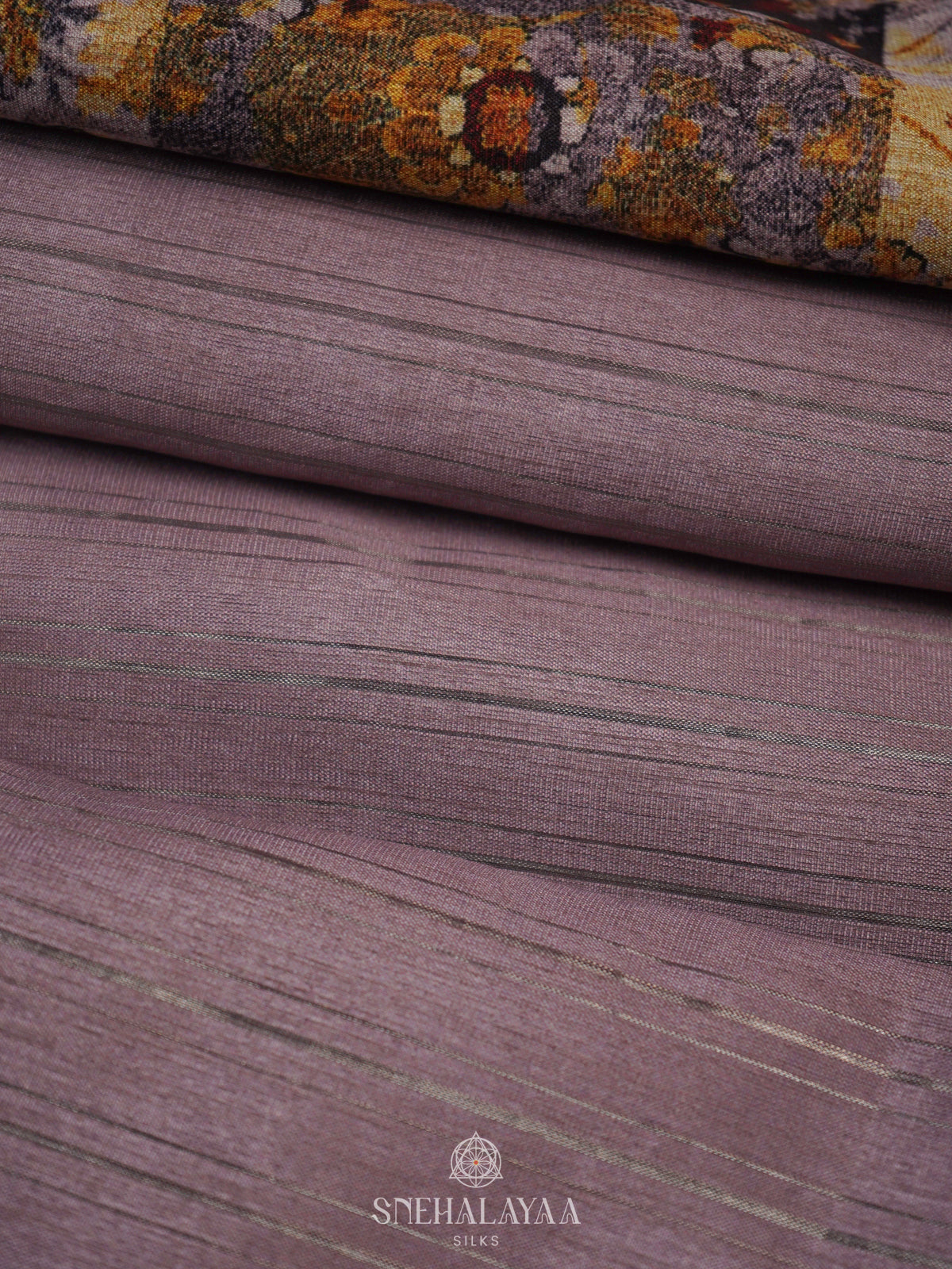 Plum Tussar Saree