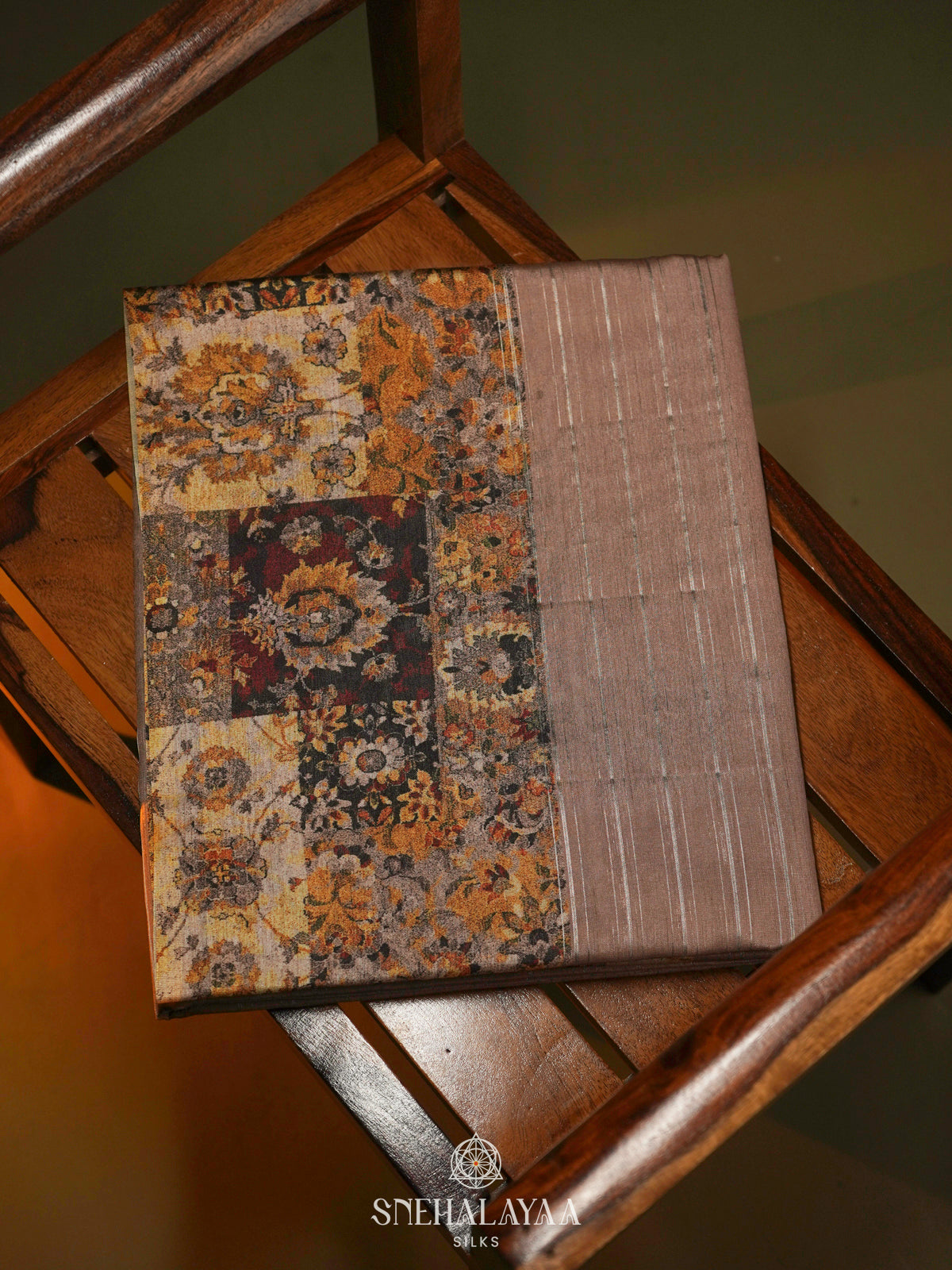 Brown Tussar Saree