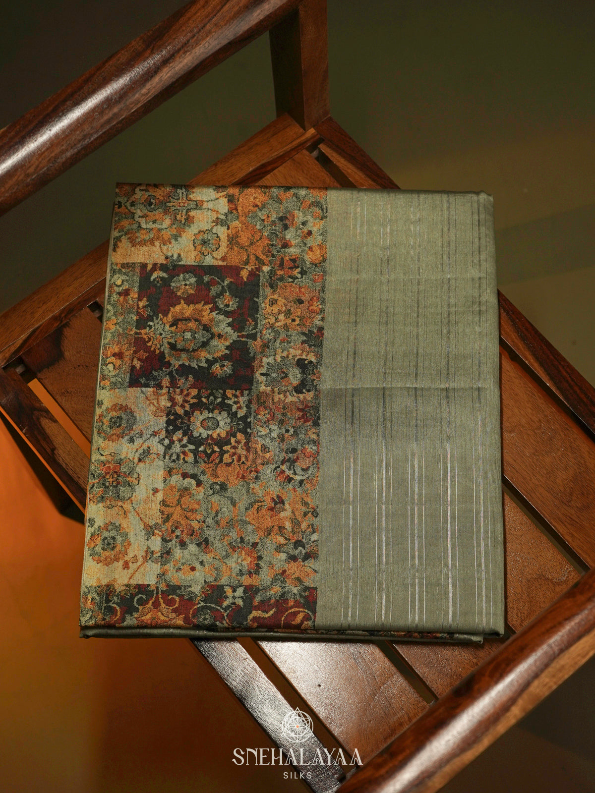 Pale Green Tussar Saree