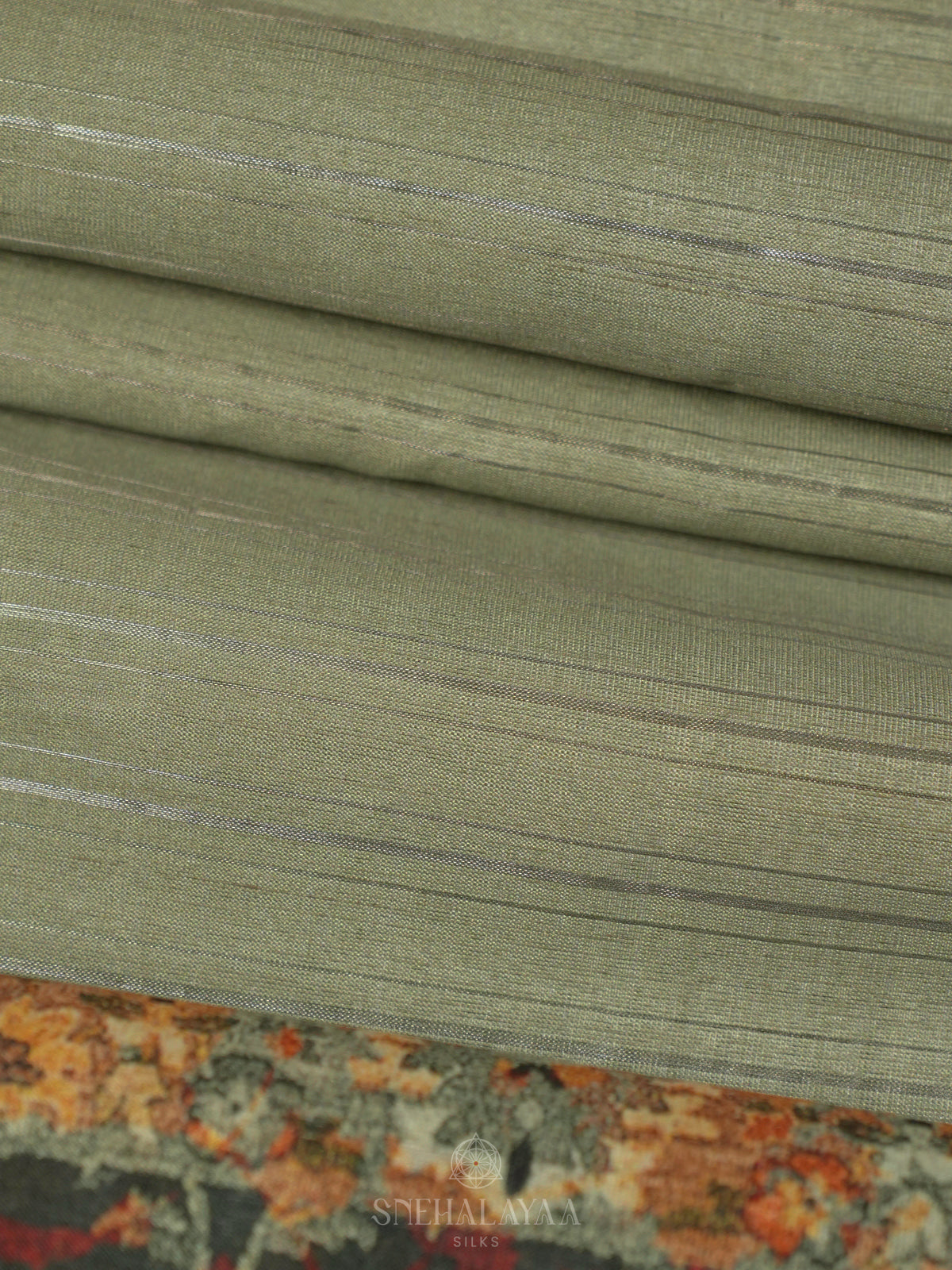 Pale Green Tussar Saree