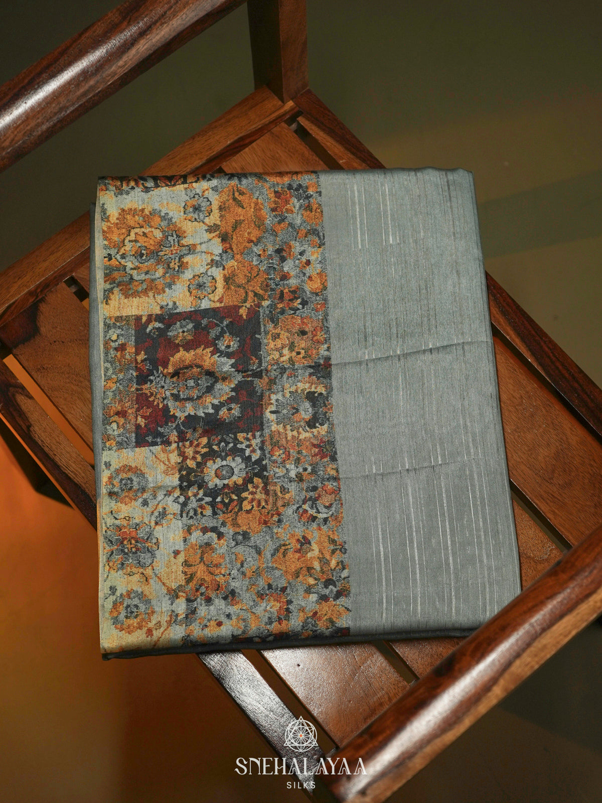 Sage Green Tussar Saree